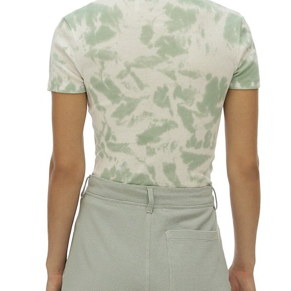 Helmut Lang RIBBED CLOUD-DYED TEE Shirt Sz XXS XS NWT 160 Iceberg - Picture 5 of 11